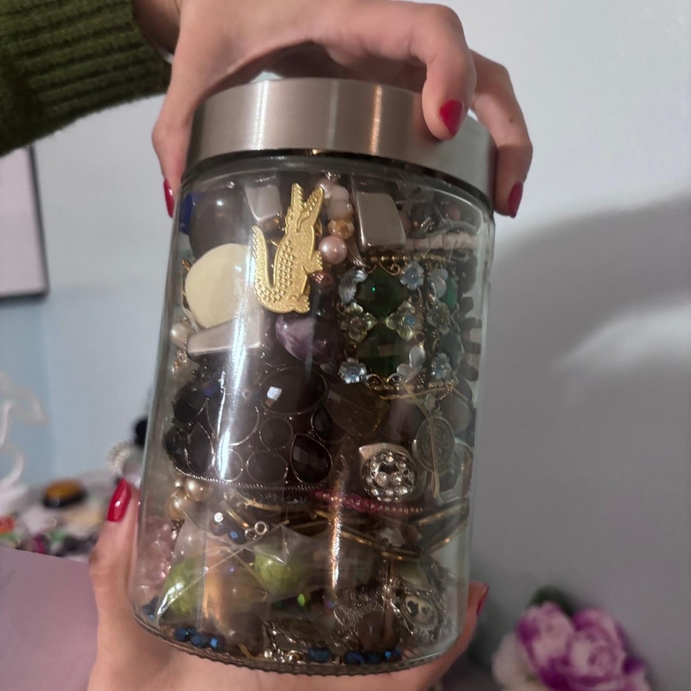 Craft Jar #11 Jewelry Pieces Crafts/Repair | About 60+ Pieces - Picture 4 of 8